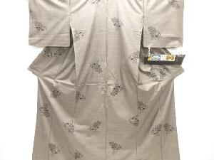 地紙に花古典柄織り出し本場泥大島紬着物(9マルキ)